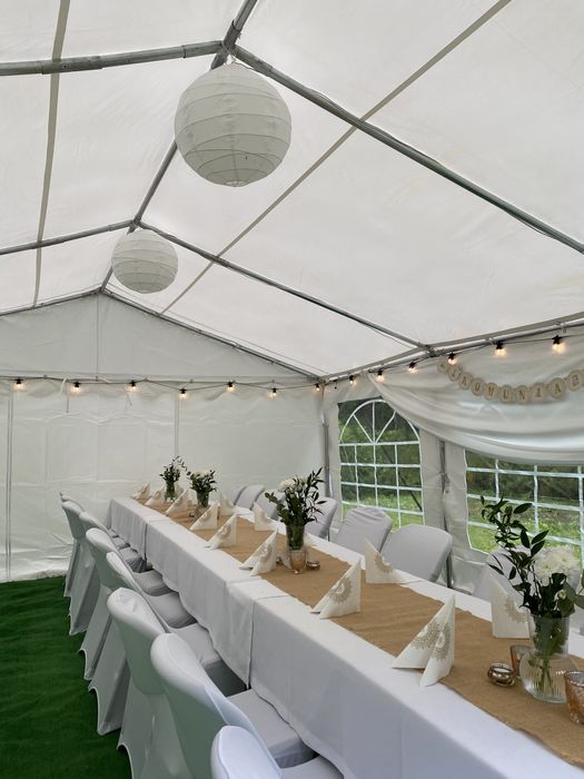 Wynajem wypożyczenie namiotu, namiotów wesele komunia wynajem krzeseł