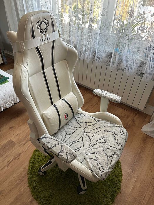 Fotel gamingowy duży biało-czarny - Diablo X-One 2.0