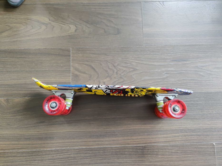 Детский пенни борд со светящимися колесами и принтом Джокера