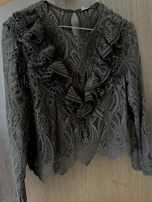 Zara мереживна блуза S
