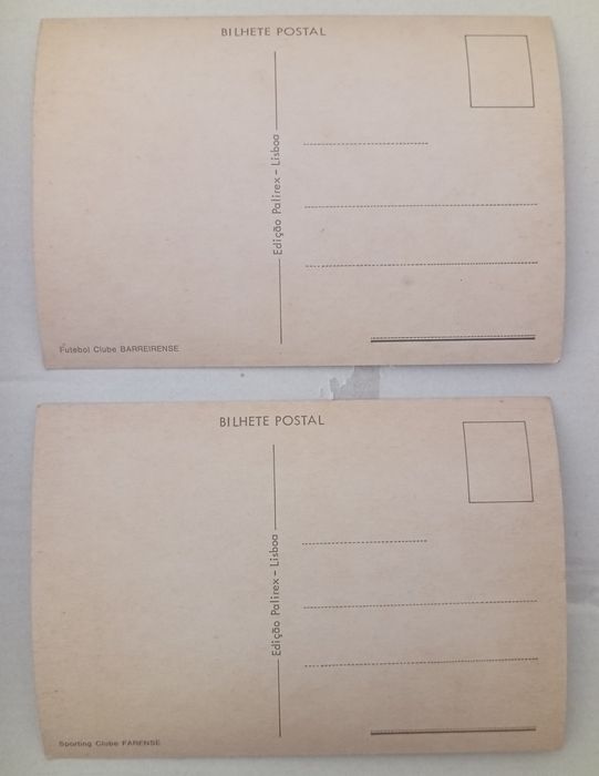 Conjunto de postais de antigas equipas de futebol