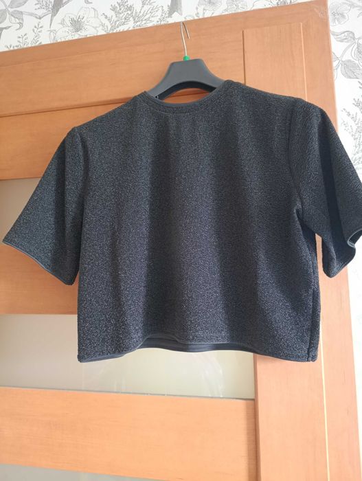 Bluzka krótka czarna L