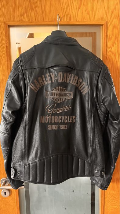 Blusão Harley Davidson em Couro Genuíno – Tamanho M – Raro & Vintage