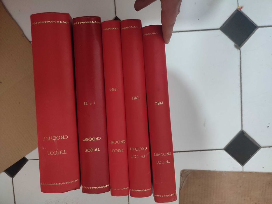 5 Volumes de Revistas Encadernadas Tricot Crochet