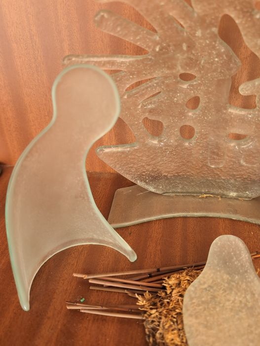 Presépio minimalista em vidro