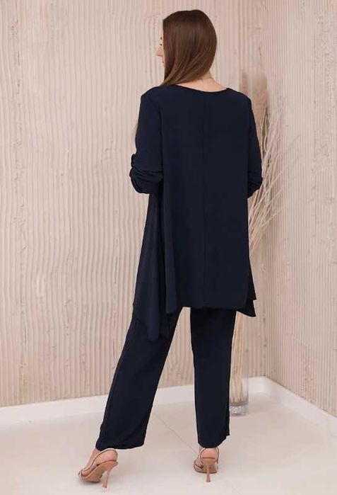 Elegancki luźny komplet damski na wesele na poprawiny na uroczystosc