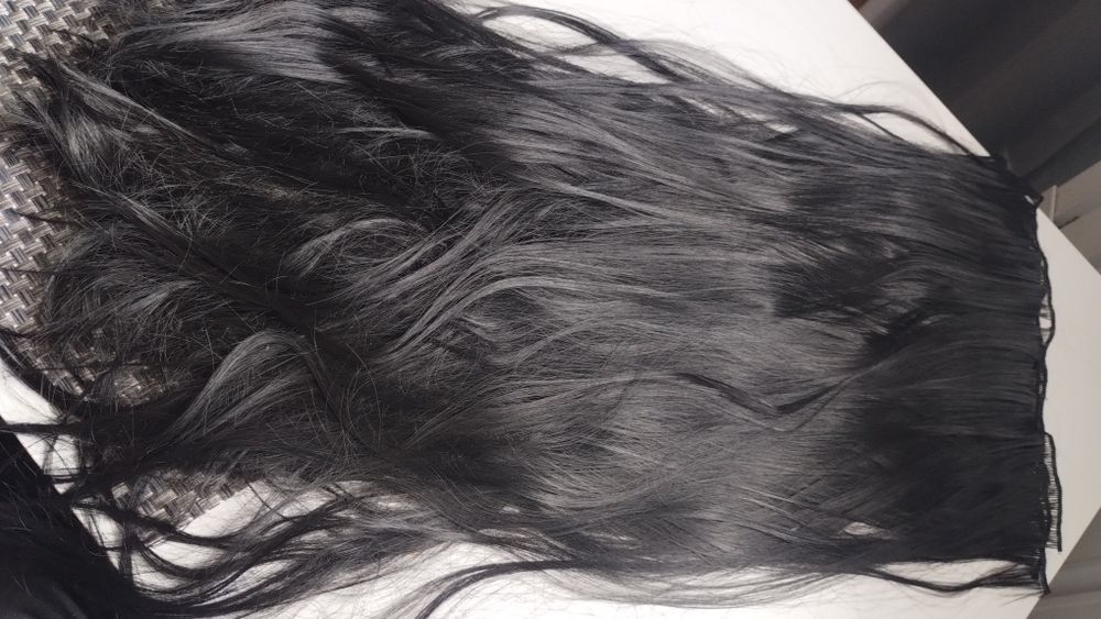 Włosy czarne clip in 1 gęsta taśma