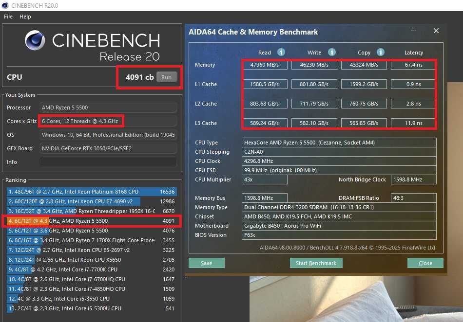 Ігровий ПК Ryzen 5 5500 RTX 3050 6GB 6|12 ядер 16 DDR4 AM4 Mini itx ПК компактних Розмірів