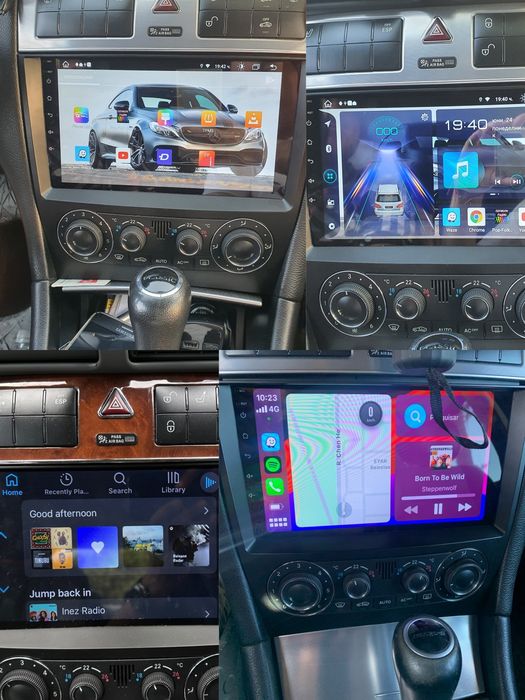 Rádio 9" Mercedes W203 Android Auto CARPLAY WIFI GPS 2/32GB 8CORE Novo