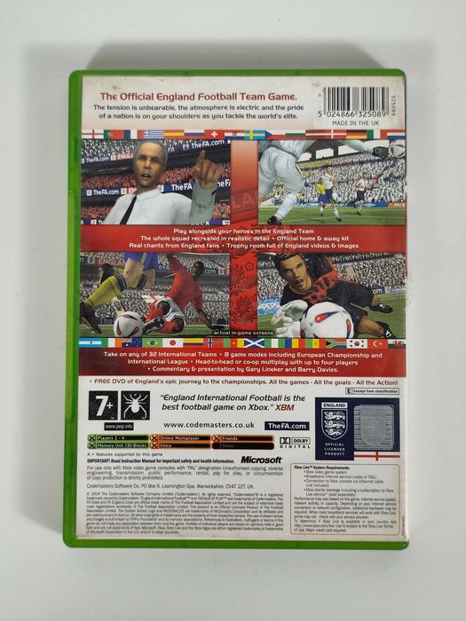 England International Football 2004 Edition Xbox