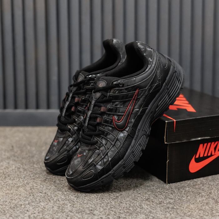Кросівки Nike P-6000 Black/Red premium | Кроссовки Найк чоловічі