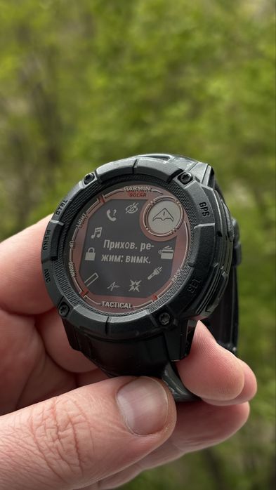 Garmin Instinct 2X Solar Tactical Вбудований ліхтарик Сонячна панель GPS Навігація NFC Оплата Компас Захищені Безліч тренувань Відмінний стан