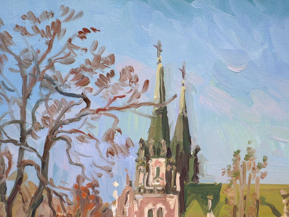 Картина художника Кутілов Ю. "Костел".  (2870)