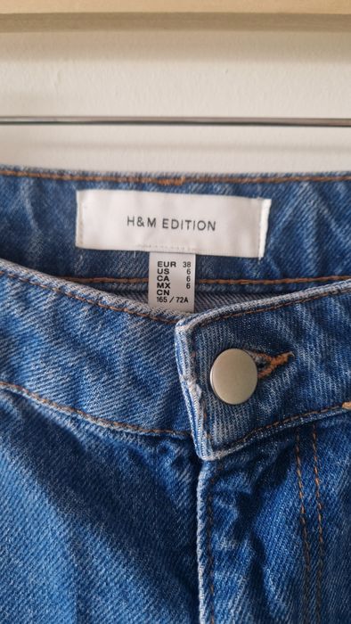 Straight Jeans hm h&m edition jeansy spodnie wide m 38