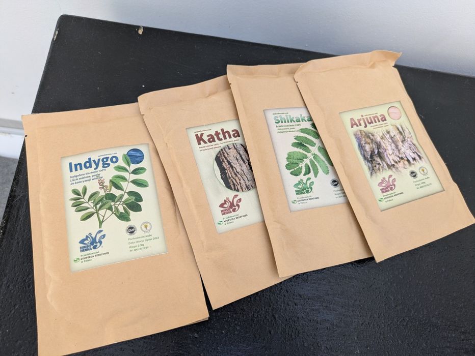 Katha, Indygo, Shikakai, Ajruna, 100gr - do naturalnej koloryzacji wlosow