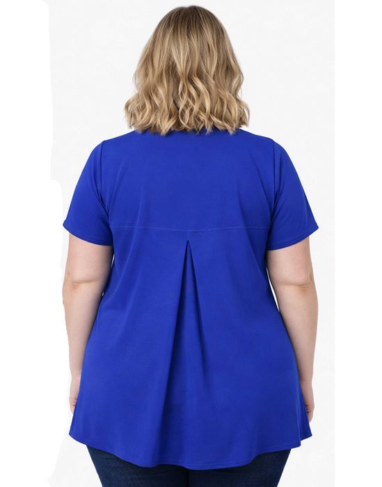 Tunika chabrowa z przedłużanym tyłem 4XL - 58/60