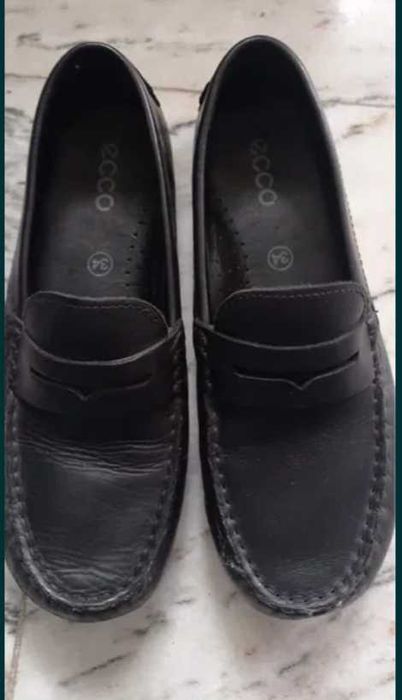 Mokasyny dziecięce buciki czarne 34 Ecco