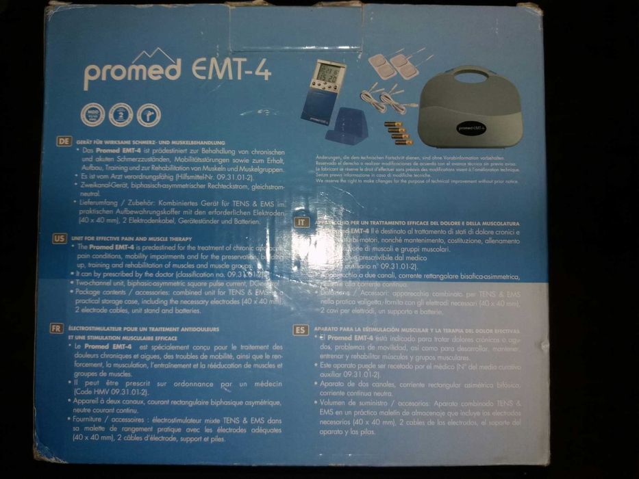 Eletrostimulador NOVO! Portátil  TENS/EMS Promed EMT-4 , sonda vaginal