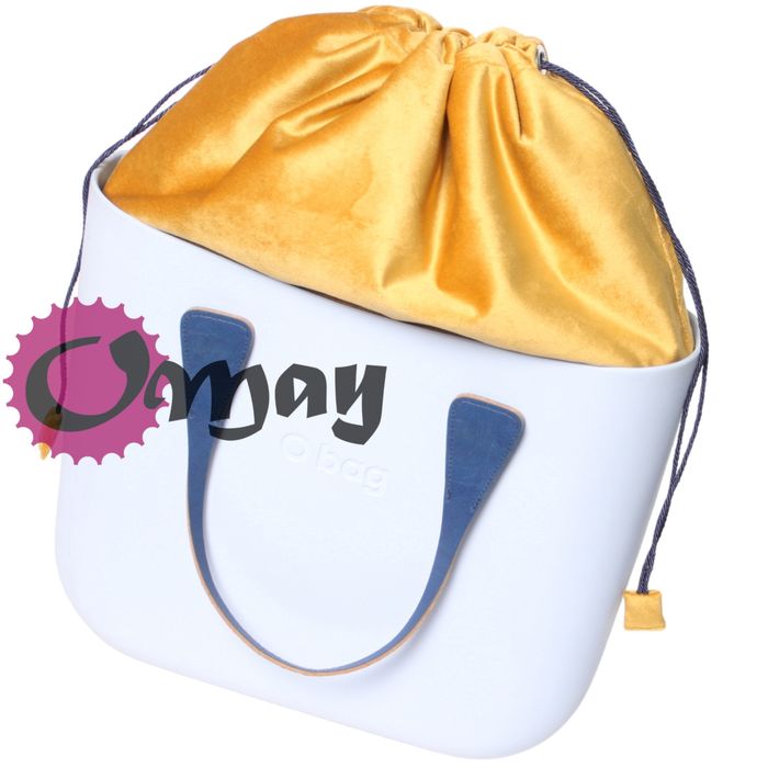 Granatowy organizer do OBAG STANDARD worek welur camello komin OMAY