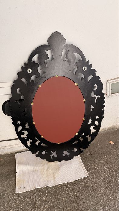Espelho Gótico Preto Oval