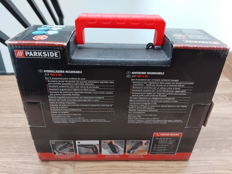 Aparafusadora Parkside de Bateria 4 V