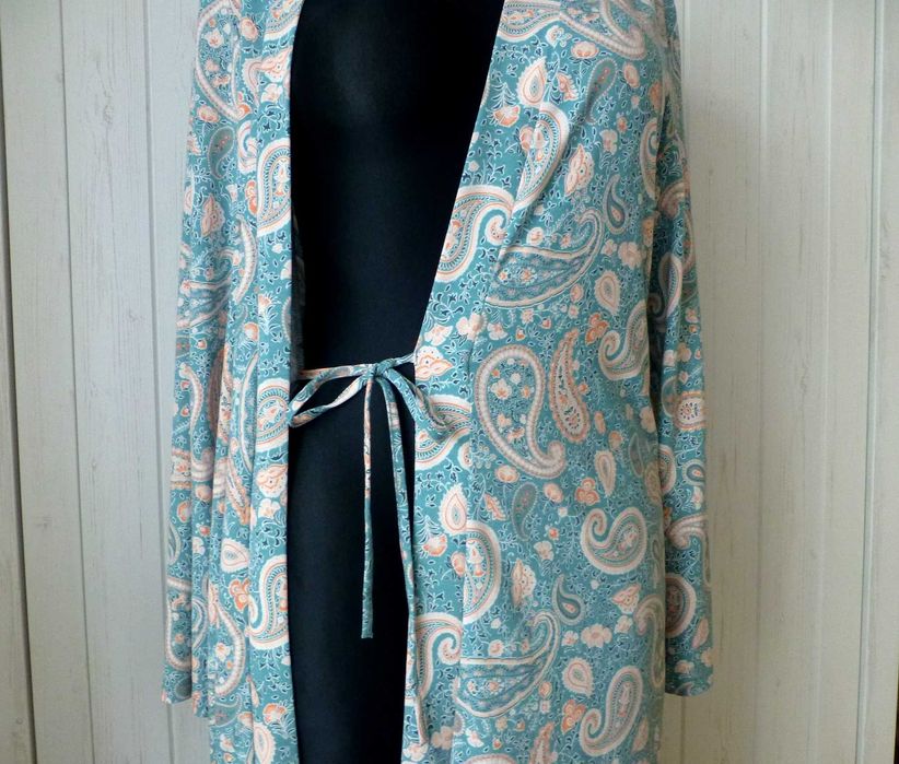 Tu clothing elegancki szlafrok podomka wzór paisley S