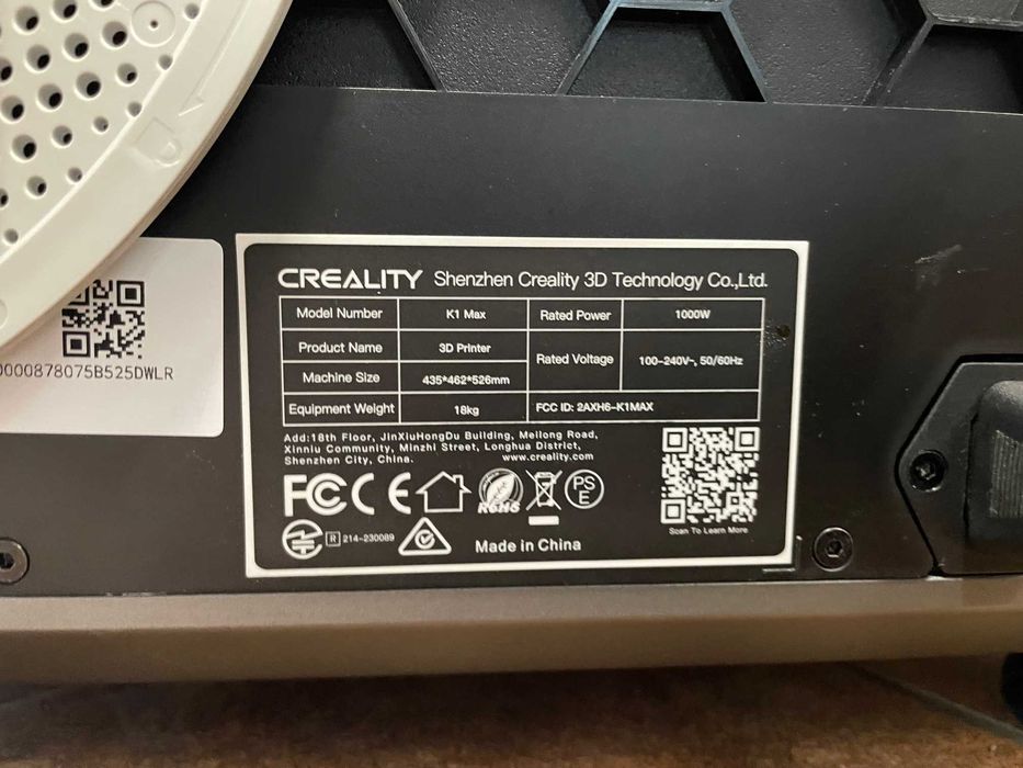 Drukarka 3D CREALITY K1 Max Wi-Fi, LAN