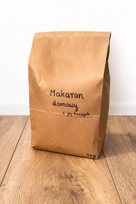 Makaron domowy z jaj kurzych a także  perliczych