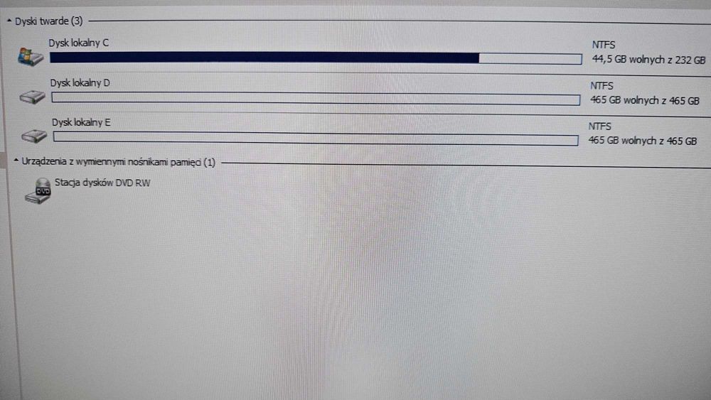 Zestaw komputerowy Intel Core i3 monitor Aoc 24 cale sprawny