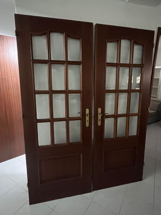 Porta dupla com vidro