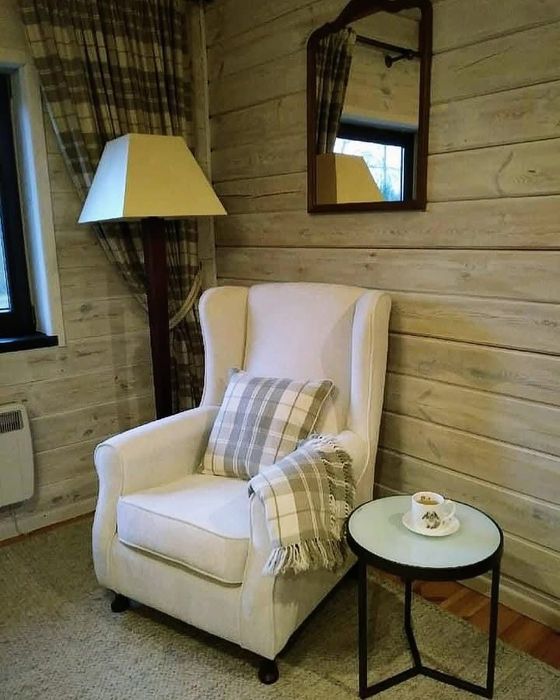 Fotel dla mamy karmiącej uszatek angielski prowansalski styl plusz