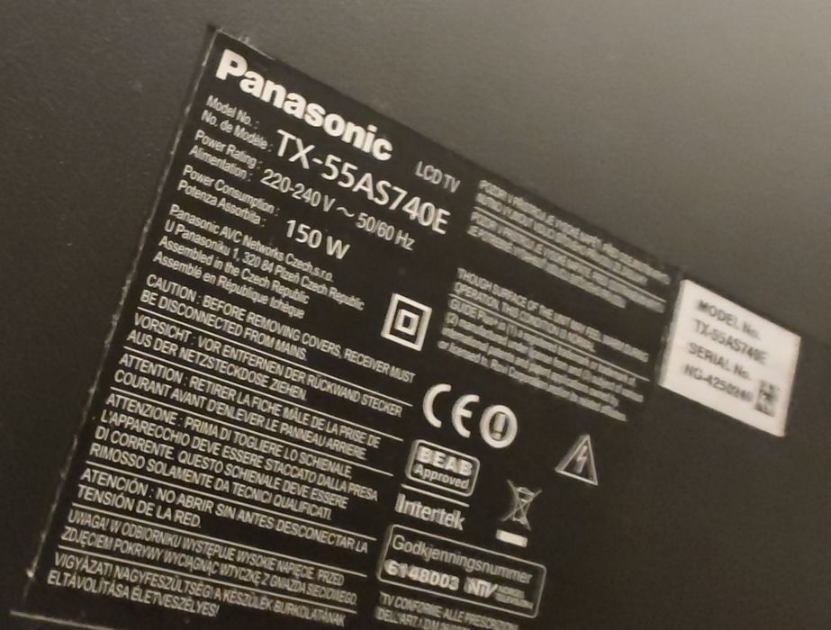 Telewizor tv Panasonic 3D 55 cali TX-55AS740E
