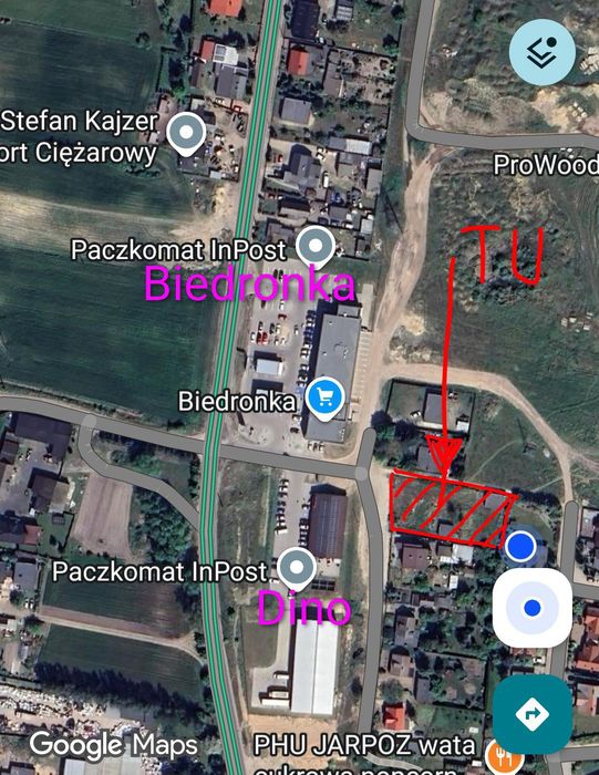 Plac na Wynajem usługowo-magazynowy  w Czapurach pomiędzy Dino a Biedronką(przy ul. Poznańskiej 27 ). - View 2