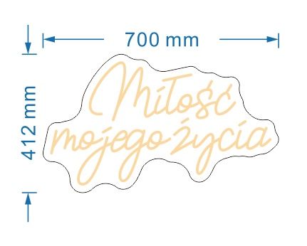 Napis neonowy na wesele