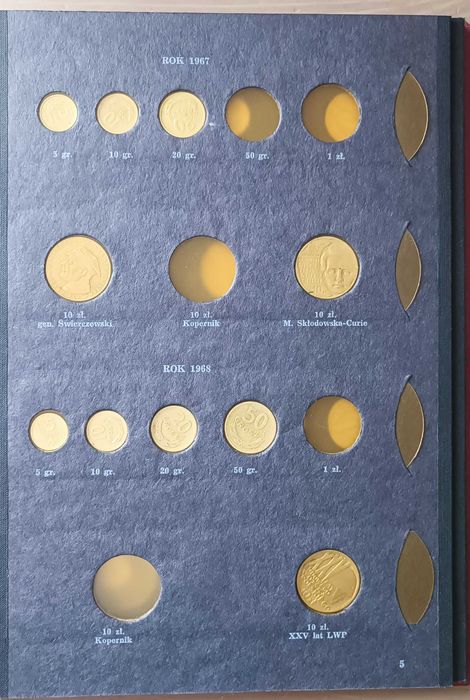 Monety od 1949 do 1972 Klaser
