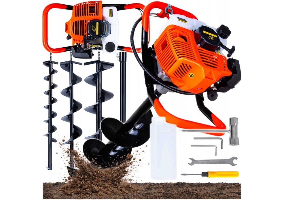 WIERTNICA spalinowa glebowa ŚWIDER do ziemi WIERTŁA 10 15 20cm adapter 50cm