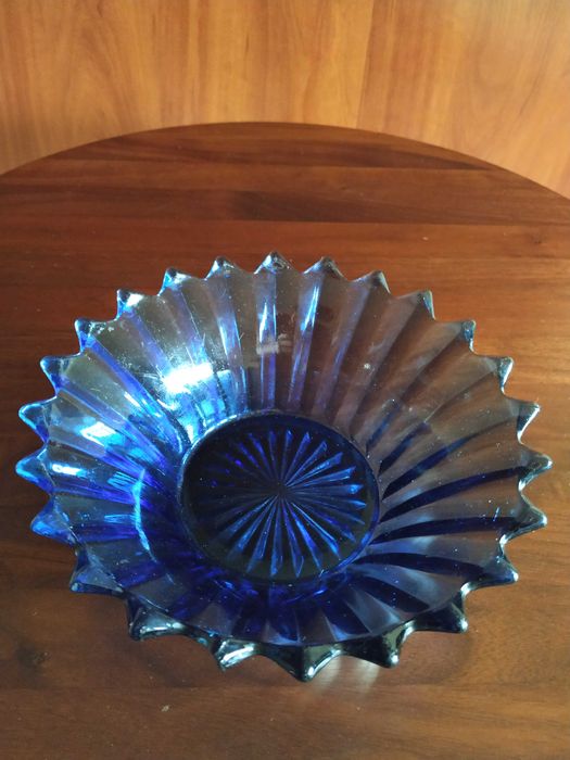 цукерниця сині старвинні посуд раритет кобальт вінтаж кришталь