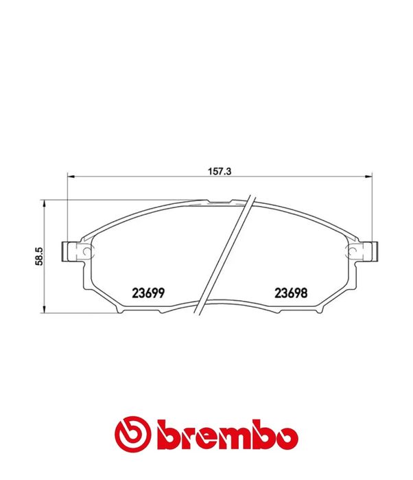 Pastilhas de travão NOVAS Brembo P56094