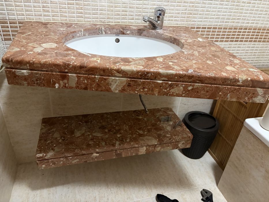 Lavatorio wc com bancada pedra