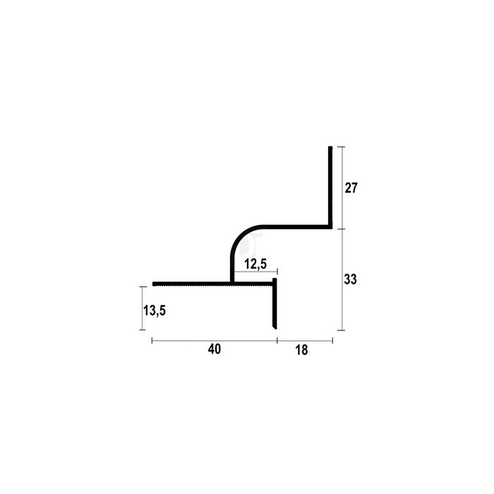 • Алюмінієвий профіль тіньового шва SVT-101 • Тіньовий профіль •