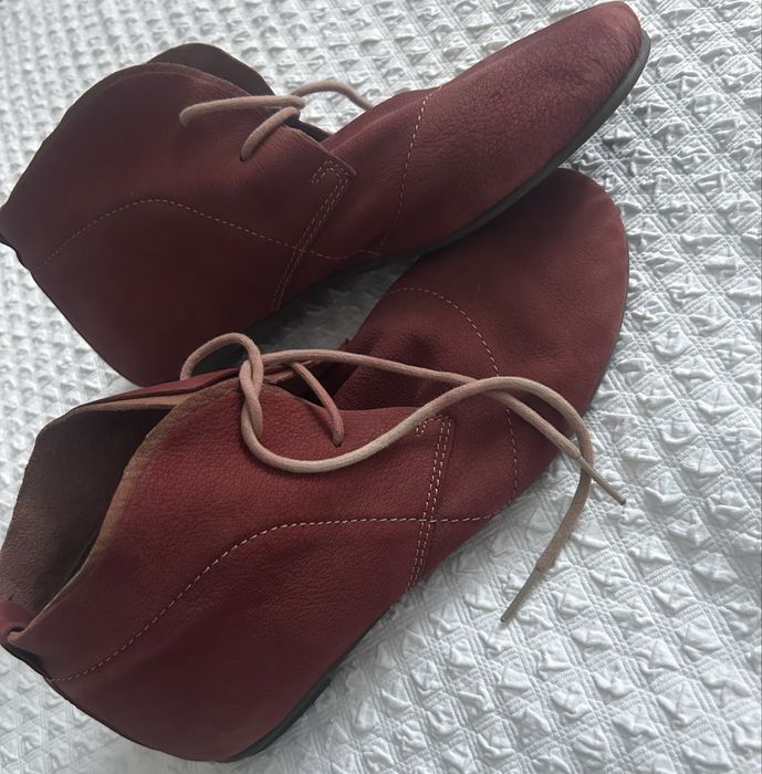 Fly London burgund bordo buty mokasyny plaskie botki