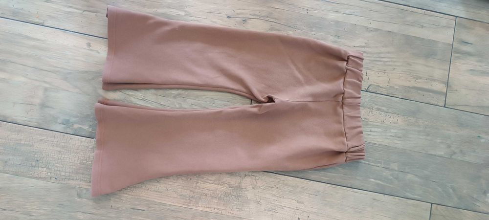 Spodnie dzwony dla dziewczynki polskie lalola 92/98 brazowe