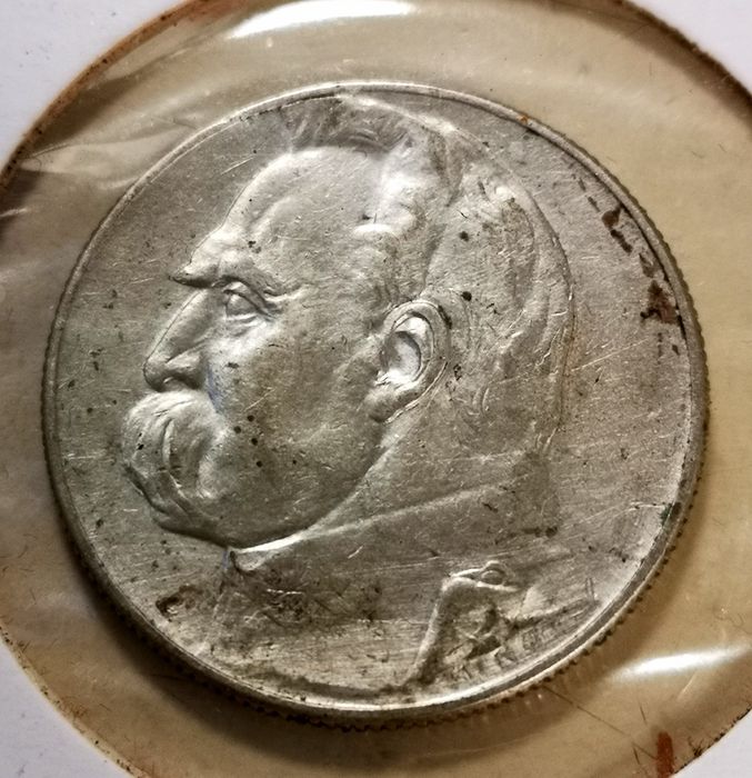Moneta obiegowa II RP 5zł Józef Piłsudski 1934r