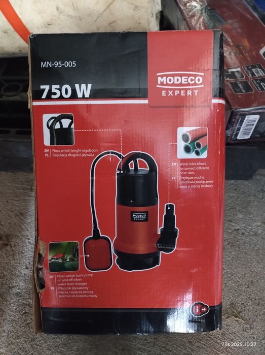 Nowa pompa do wody z pływakiem Modeco