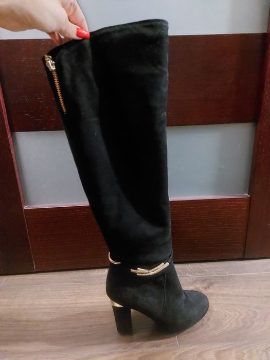 Сапоги зимние замшевые