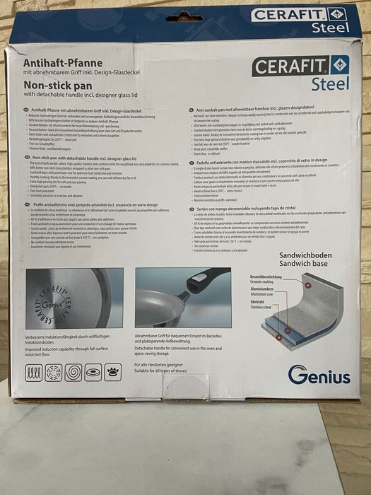 Genius Cerafit Steel patelnia  stal nierdzewna – 28 cm