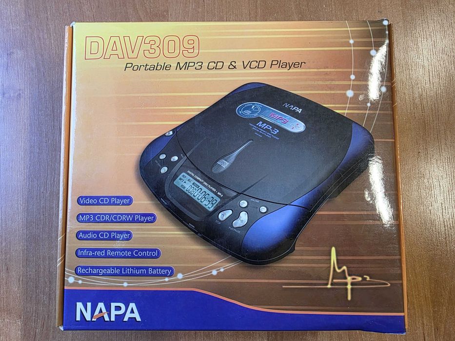 Odtwarzacz NAPA DAV309 pilot NOWY VideoCD MP3 CD-R CD-RW film GRATIS UNIKAT okazja