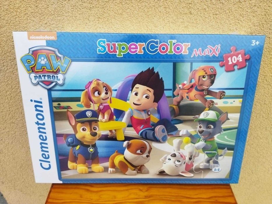 Puzzle Clementoni Psi Patrol SUPERCOLOR MAXI 104  NOWE