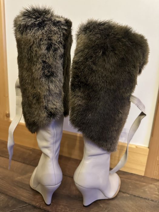 Skórzane buty na koturnie Gucinari