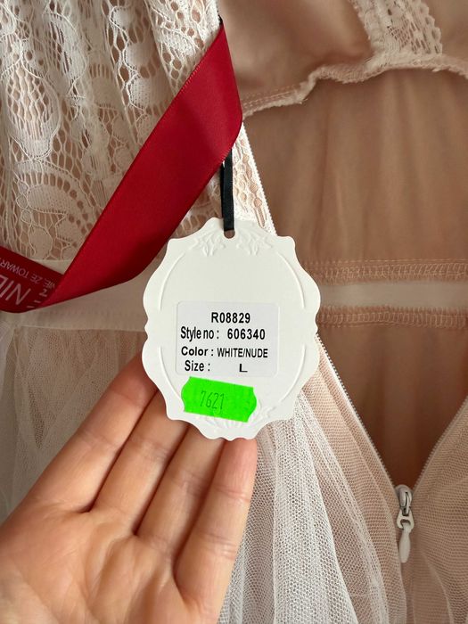Sukienka mini tiulowa biała Lucie